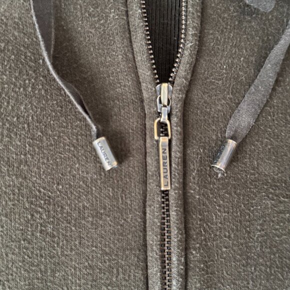 Vintage Ralph Lauren jeans co. Army green zip up hoodie sz XL grunge 90s - Picture 4 of 7